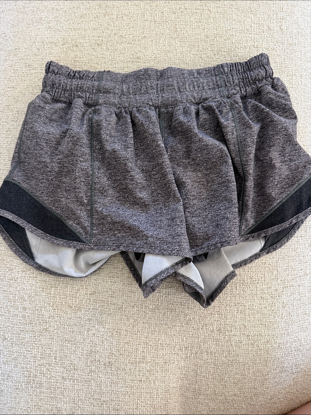 lululemon athletica Heathered Gray Layered Athletic Shorts